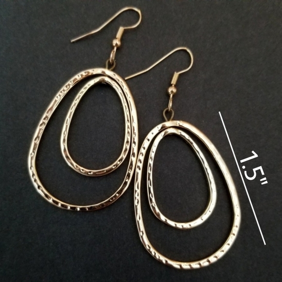 Double Oval Hoop Earrings - Picture 1 of 3